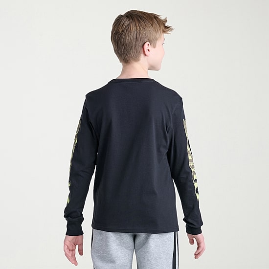 adidas Big Kid Boys Crew Neck Long Sleeve Regular Fit Graphic T-Shirt