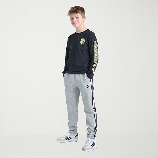 adidas Big Kid Boys Crew Neck Long Sleeve Regular Fit Graphic T-Shirt