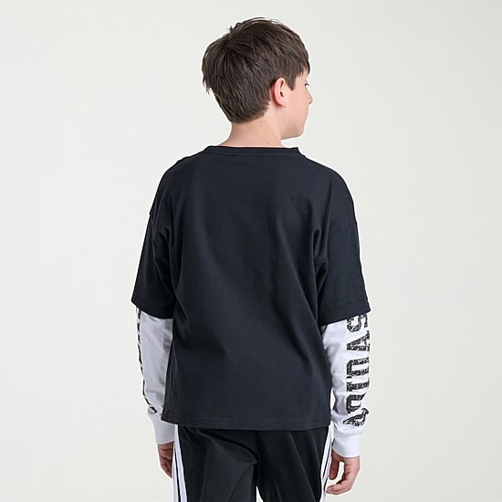 adidas Big Kid Boys Crew Neck Long Sleeve Regular Fit Graphic T-Shirt