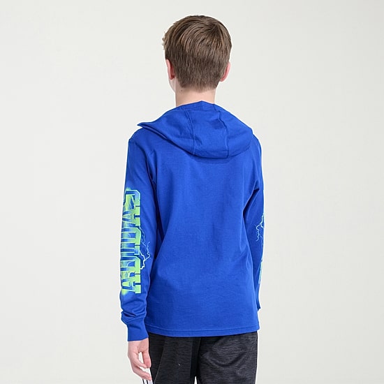 adidas Big Kid Boys Hooded Long Sleeve Regular Fit Graphic T-Shirt