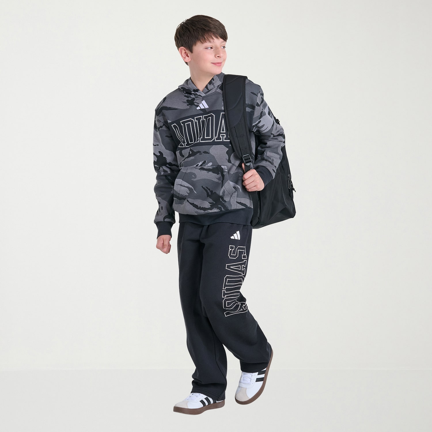 adidas Big Kid Boys Long Sleeve Fleece Active Hoodie