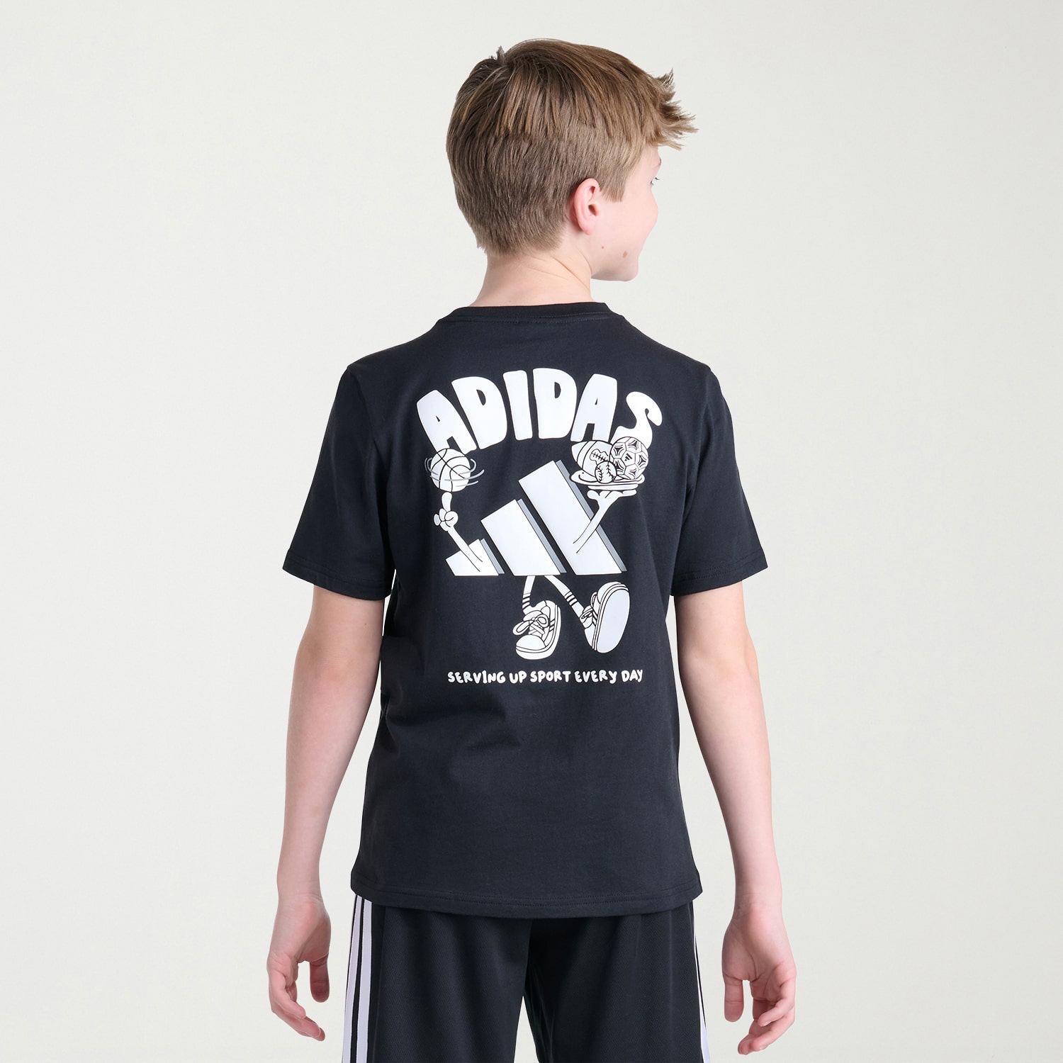 adidas Big Kid Boys Crew Neck Short Sleeve Regular Fit Graphic T-Shirt