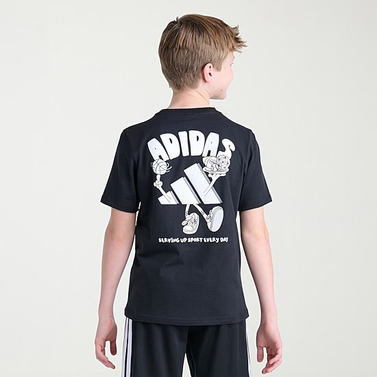 adidas Big Kid Boys Crew Neck Short Sleeve Regular Fit Graphic T-Shirt