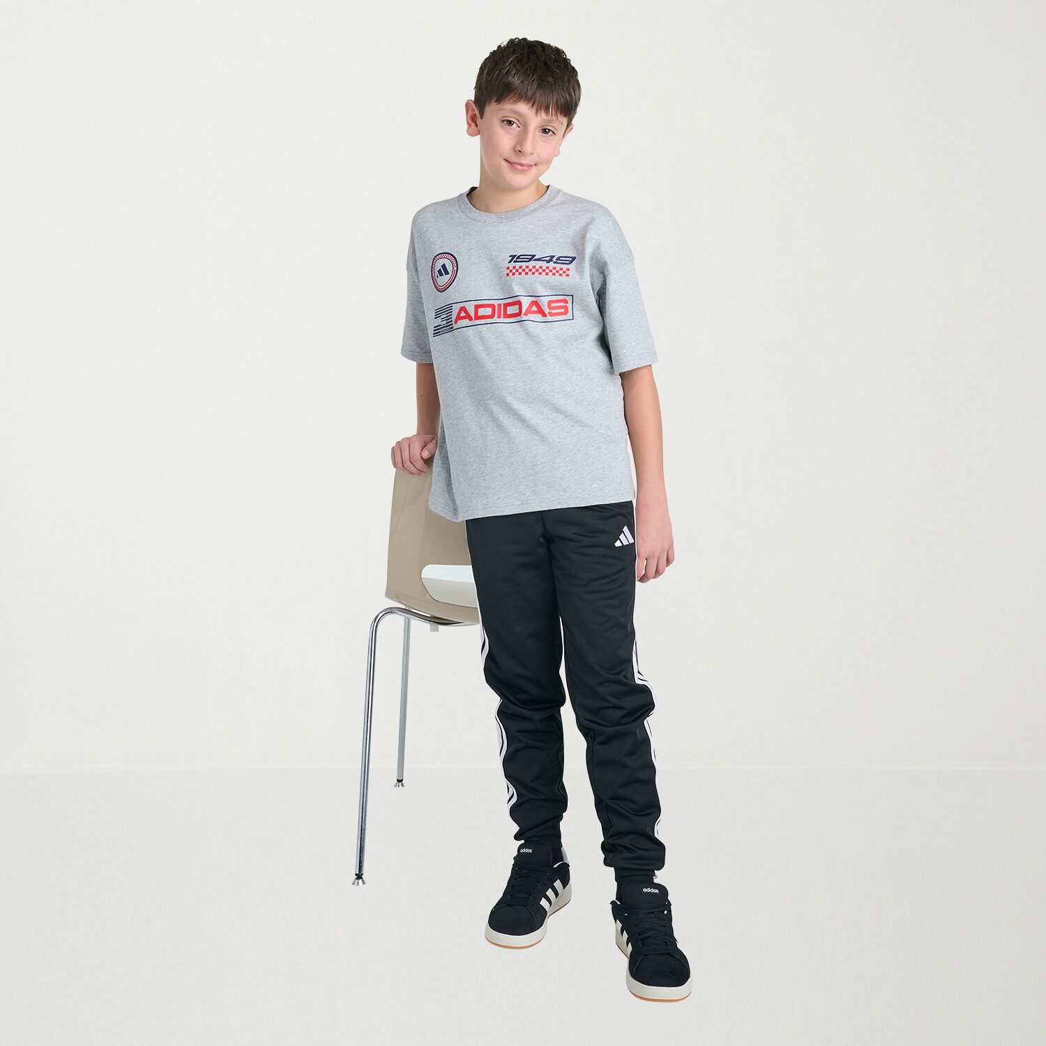 adidas Big Kid Boys Crew Neck Short Sleeve Regular Fit Graphic T-Shirt
