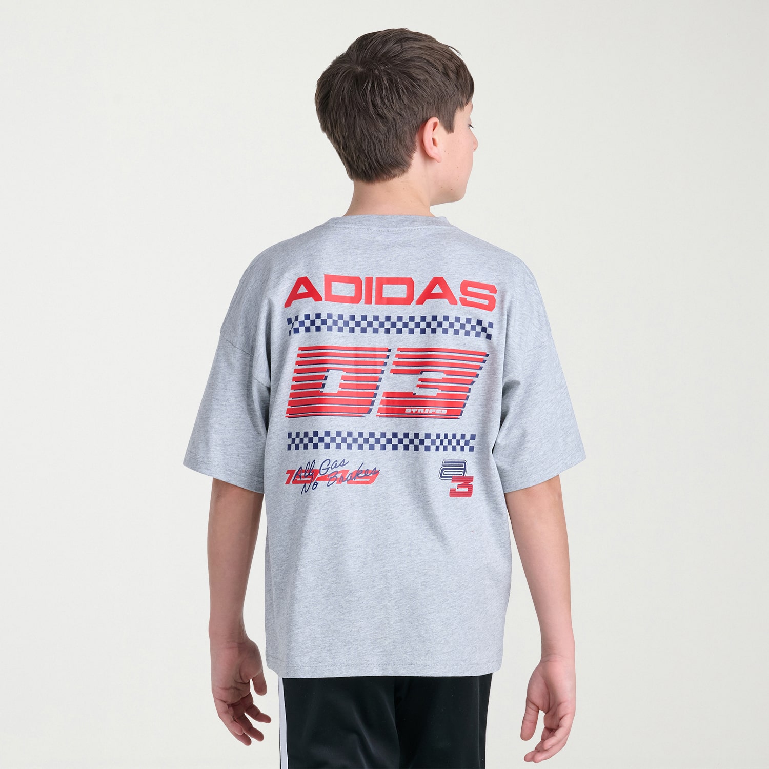 adidas Big Kid Boys Crew Neck Short Sleeve Regular Fit Graphic T-Shirt