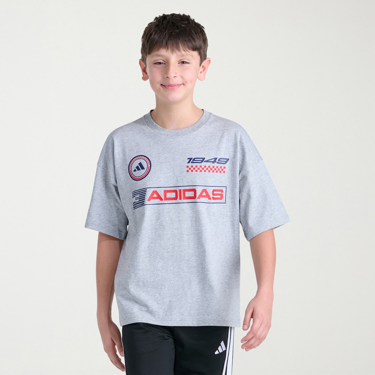 adidas Big Kid Boys Crew Neck Short Sleeve Regular Fit Graphic T-Shirt