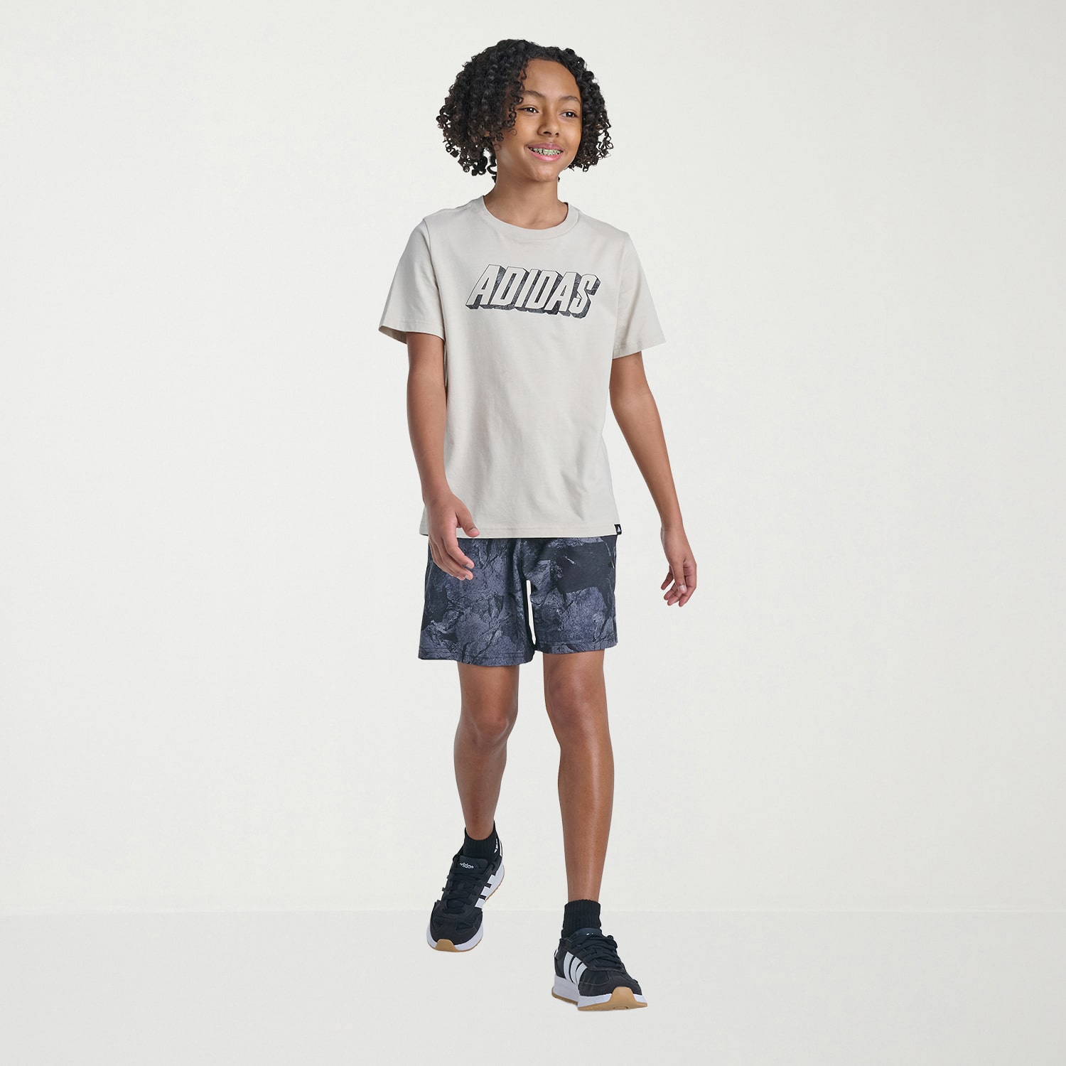 adidas Big Kid Boys Crew Neck Short Sleeve Regular Fit Graphic T-Shirt