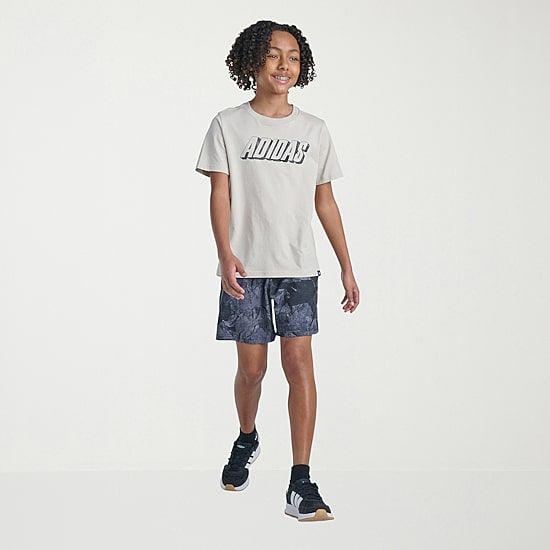 adidas Big Kid Boys Crew Neck Short Sleeve Regular Fit Graphic T-Shirt