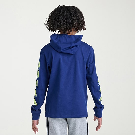 adidas Big Kid Boys Hooded Long Sleeve Regular Fit Graphic T-Shirt