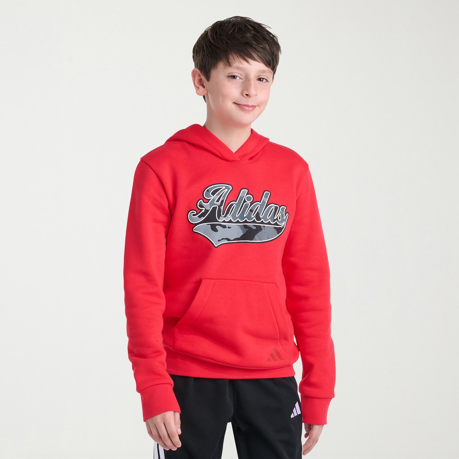 adidas Big Kid Boys Long Sleeve Fleece Active Hoodie