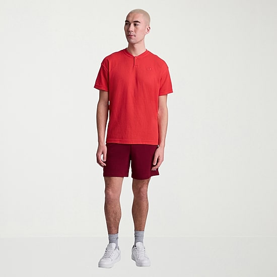 Champion Mens Short Sleeve Regular Fit Henley Shirt