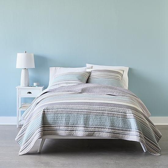Home Expressions Reagan 3-pc. Stripes Quilt Set