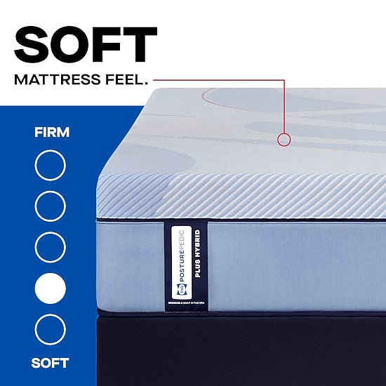Sealy Posturepedic Ripley 13" Hybrid Plush Tight Top - Mattress + Adjustable Base
