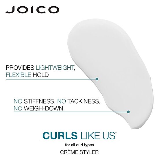 Joico Curls Like Us Hydrate & Define Curl Crème Styler Hair Cream 6.7 oz.