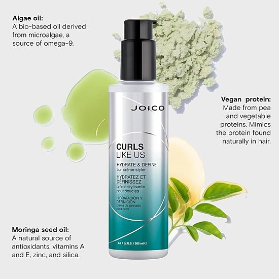 Joico Curls Like Us Hydrate & Define Curl Crème Styler Hair Cream 6.7 oz.