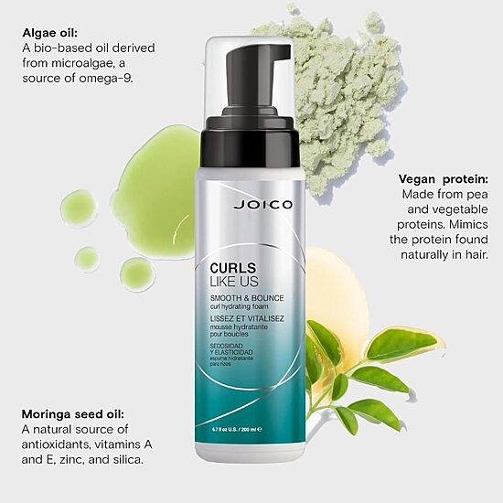 Joico Curls Like Us Smooth & Bounce Curl Hydrating Foam Hair Mousse 6.7 oz.