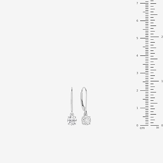 Limited Quantities! (F / Si1) Womens 1 CT. T.W. Lab Grown White Diamond Sterling Silver Round Drop Earrings