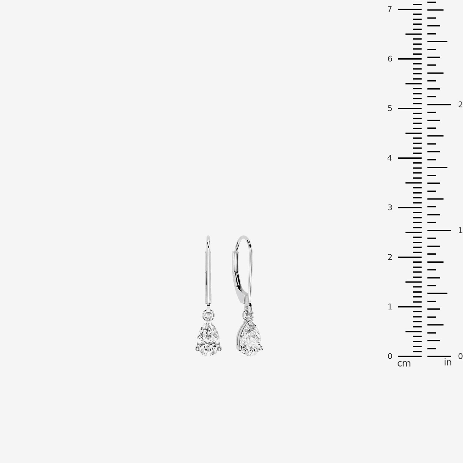 Limited Quantities! (F / Si1) Womens 1 CT. T.W. Lab Grown White Diamond Sterling Silver Pear Drop Earrings