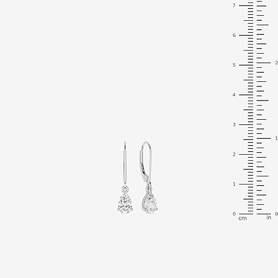 Limited Quantities! (F / Si1) Womens 1 CT. T.W. Lab Grown White Diamond Sterling Silver Pear Drop Earrings