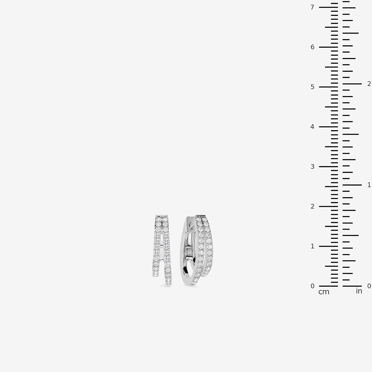 Limited Quantities! (F / Si1) Womens 1/2 CT. T.W. Lab Grown White Diamond Sterling Silver 17.4mm Hoop Earrings