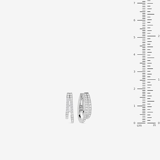 Limited Quantities! (F / Si1) Womens 1/2 CT. T.W. Lab Grown White Diamond Sterling Silver 17.4mm Hoop Earrings