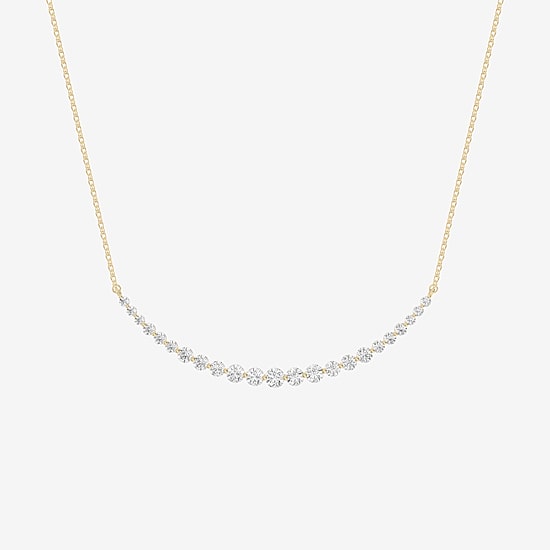 Limited Quantities! (F / Si1) Womens 1 CT. T.W. Lab Grown White Diamond 14K Gold Over Silver 18 Inch Pendant Necklace