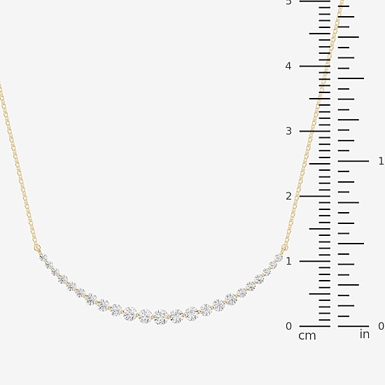 Limited Quantities! (F / Si1) Womens 1 CT. T.W. Lab Grown White Diamond 14K Gold Over Silver 18 Inch Pendant Necklace