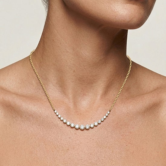Limited Quantities! (F / Si1) Womens 1 CT. T.W. Lab Grown White Diamond 14K Gold Over Silver 18 Inch Pendant Necklace