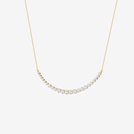 Limited Quantities! (F / Si1) Womens 1 CT. T.W. Lab Grown White Diamond 14K Gold Over Silver 18 Inch Pendant Necklace