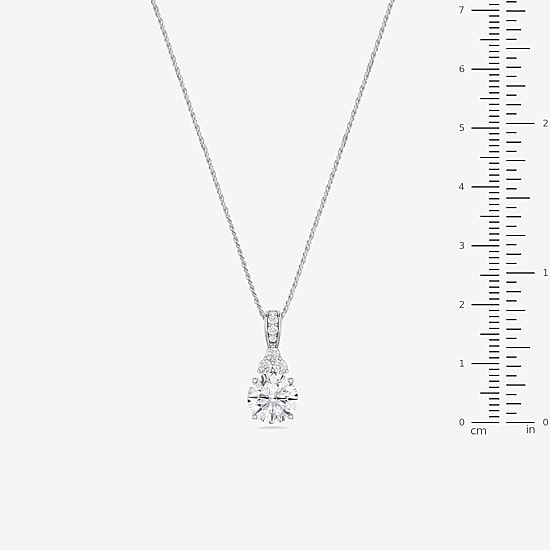 Limited Quantities! (F / Si1) Womens 2 1/5 CT. T.W. Lab Grown White Diamond Sterling Silver 18 Inch Pendant Necklace
