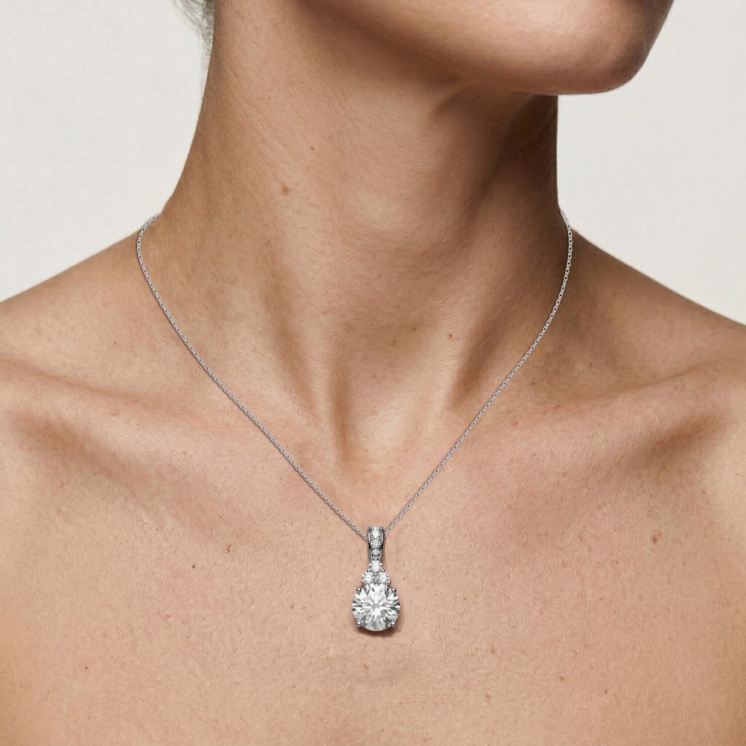 Limited Quantities! (F / Si1) Womens 1/ CT. T.W. Lab Grown White Diamond Sterling Silver 18 Inch Pendant Necklace