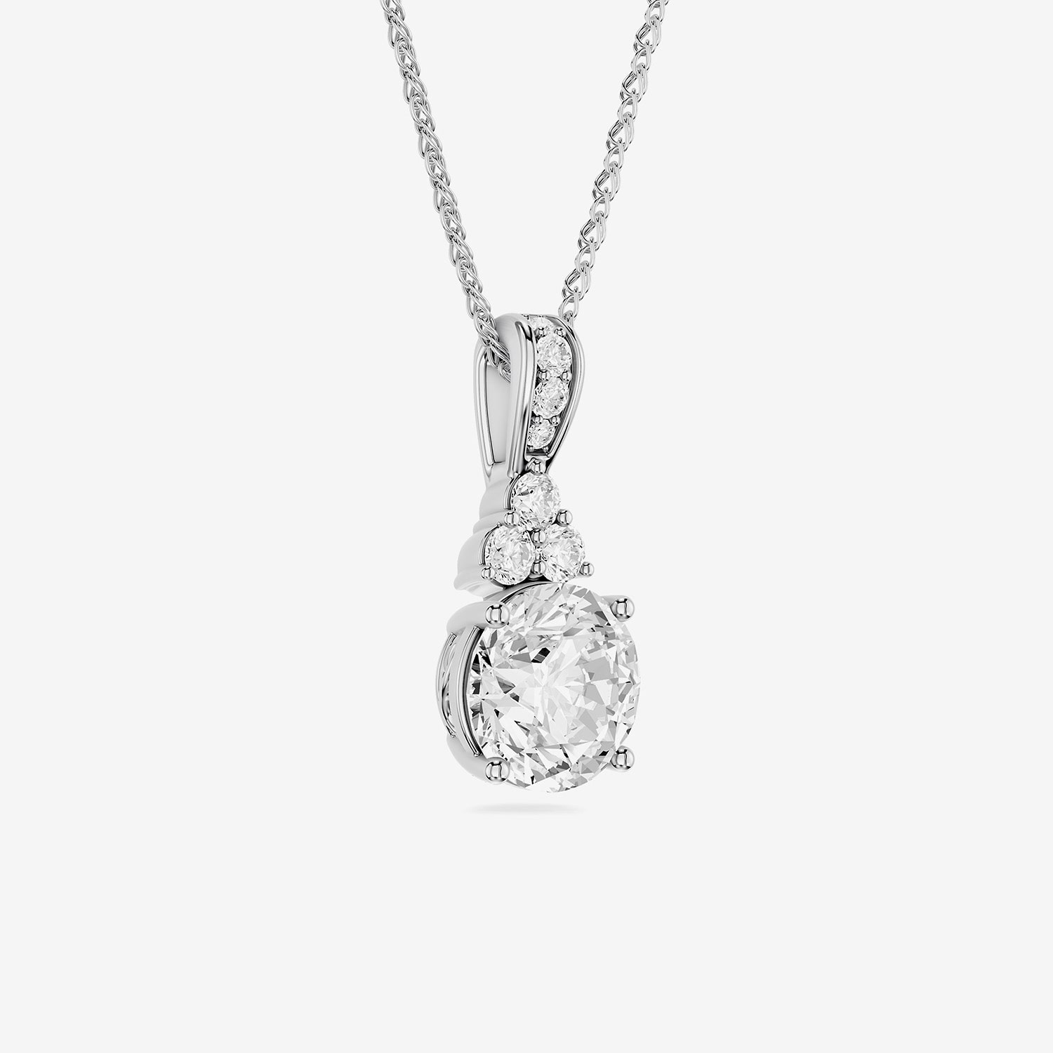 Limited Quantities! (F / Si1) Womens 1/ CT. T.W. Lab Grown White Diamond Sterling Silver 18 Inch Pendant Necklace