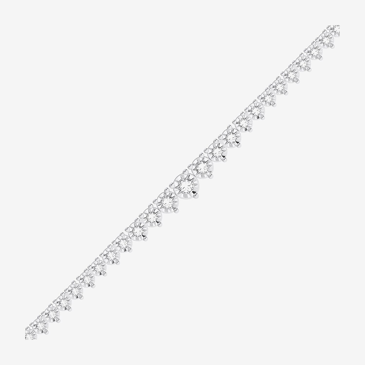 Limited Quantities! (F / Si1) Womens White Diamond Sterling Silver 18 Inch Tennis Necklace