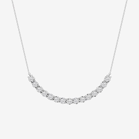 Limited Quantities! (F / Si1) Womens 1 CT. T.W. Lab Grown White Diamond Sterling Silver 18 Inch Pendant Necklace