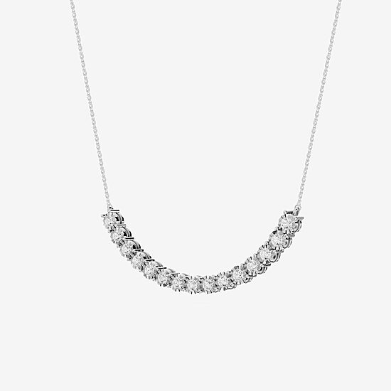 Limited Quantities! (F / Si1) Womens 1 CT. T.W. Lab Grown White Diamond Sterling Silver 18 Inch Pendant Necklace