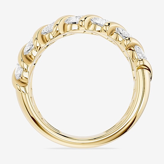 Limited Quantities! (F / Si1) Womens 3.5MM 2 CT. T.W. Lab Grown White Diamond 14K Gold Over Silver Band