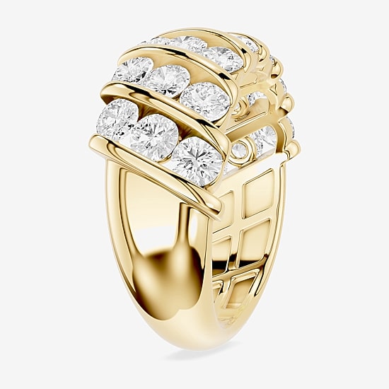Limited Quantities! (F / Si1) Womens 3.5MM 2 CT. T.W. Lab Grown White Diamond 14K Gold Over Silver Band