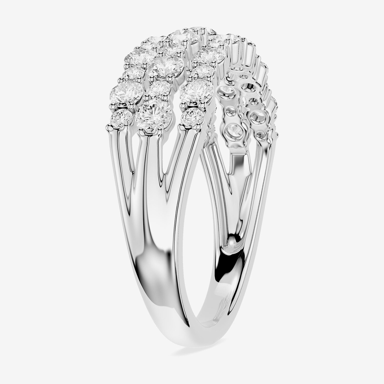 Limited Quantities! (F / Si1) Womens 2MM 1 CT. T.W. Lab Grown White Diamond Sterling Silver Band