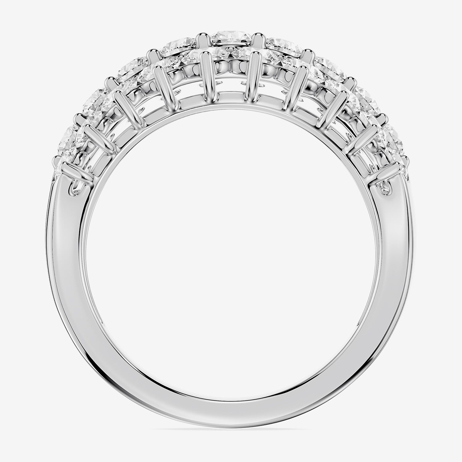 Limited Quantities! (F / Si1) Womens CT. T.W. Lab Grown White Diamond Sterling Silver Band