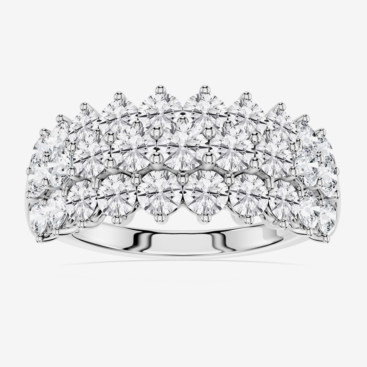 Limited Quantities! (F / Si1) Womens CT. T.W. Lab Grown White Diamond Sterling Silver Band