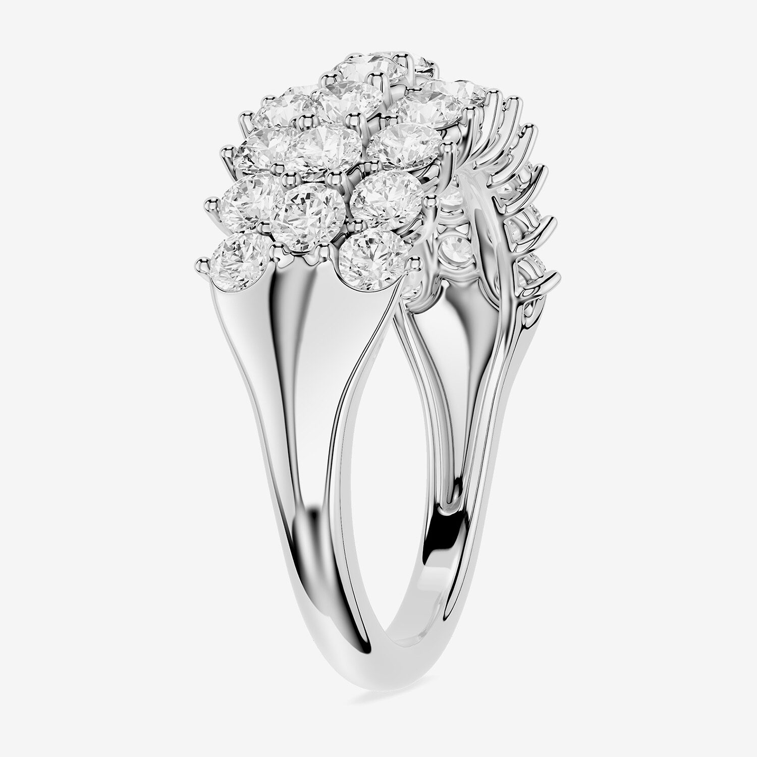 Limited Quantities! (F / Si1) Womens CT. T.W. Lab Grown White Diamond Sterling Silver Band