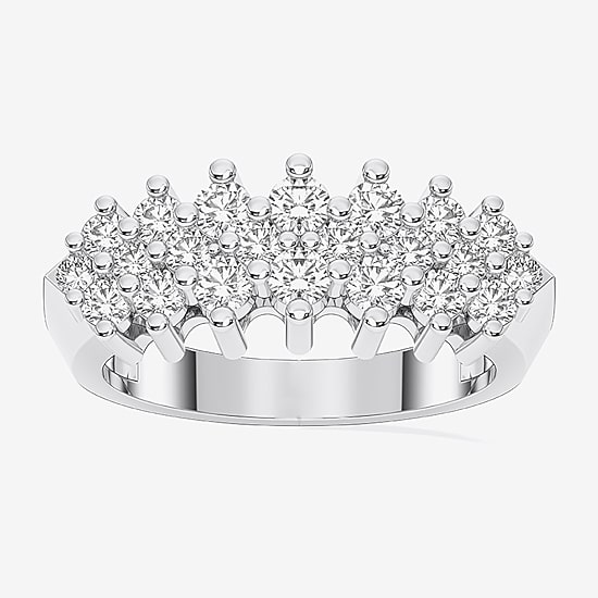 Limited Quantities! (F / Si1) Womens 1 CT. T.W. Lab Grown White Diamond Sterling Silver Band