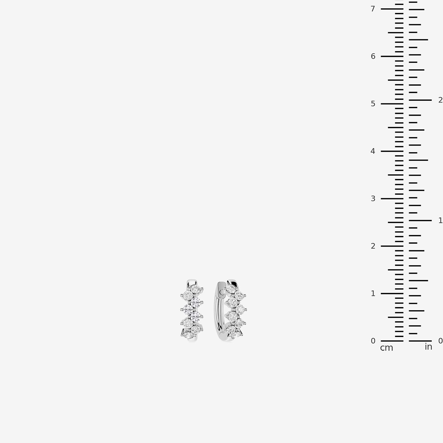 Limited Quantities! (F / Si1) Womens 1/2 CT. T.W. Lab Grown White Diamond Sterling Silver 15.7mm Hoop Earrings