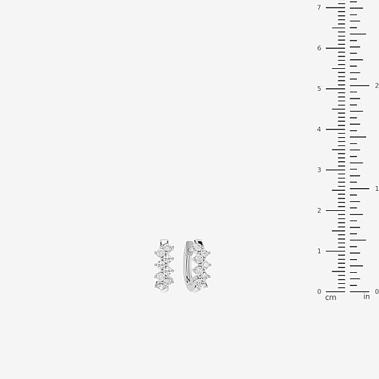 Limited Quantities! (F / Si1) Womens 1/2 CT. T.W. Lab Grown White Diamond Sterling Silver 15.7mm Hoop Earrings