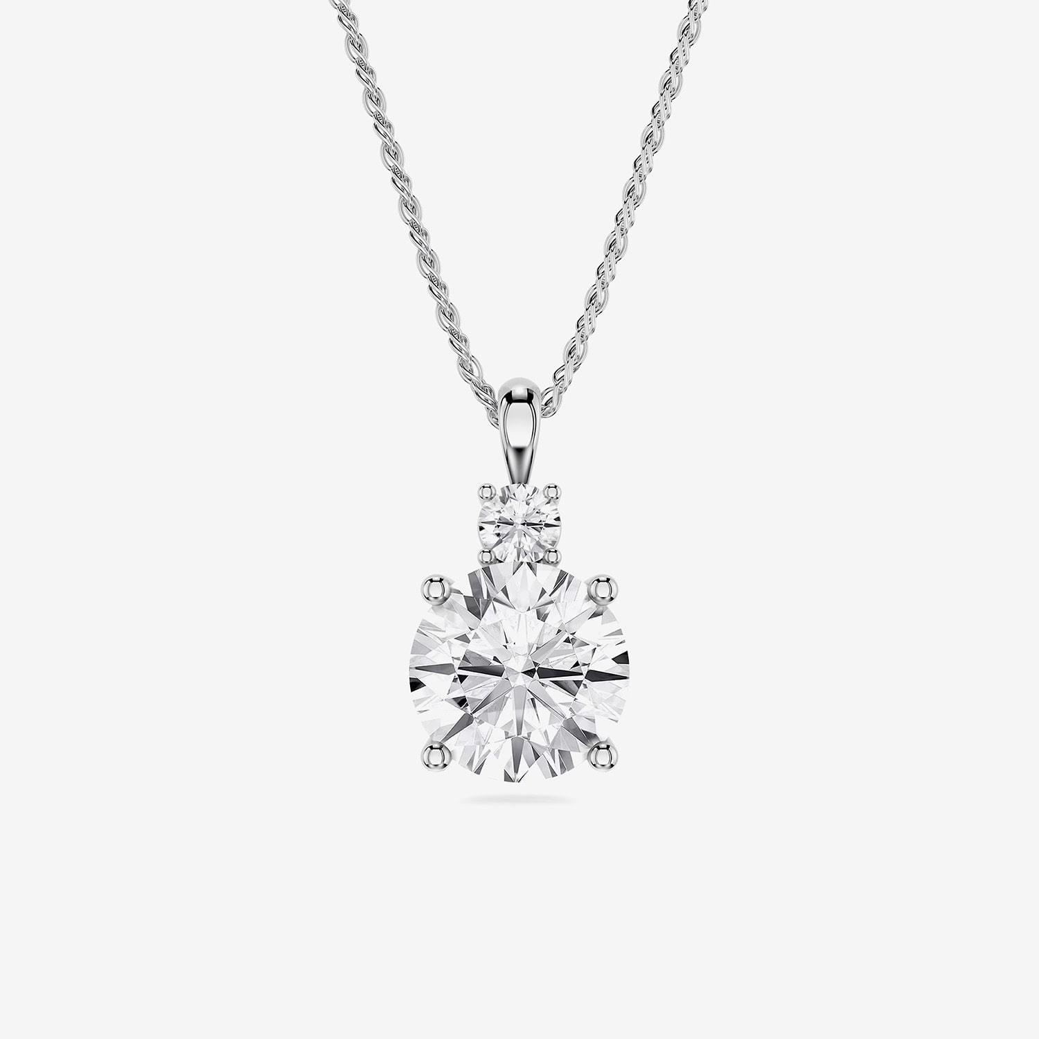 Limited Quantities! (F / Si1) Womens 1/ CT. T.W. Lab Grown White Diamond Sterling Silver 18 Inch Pendant Necklace
