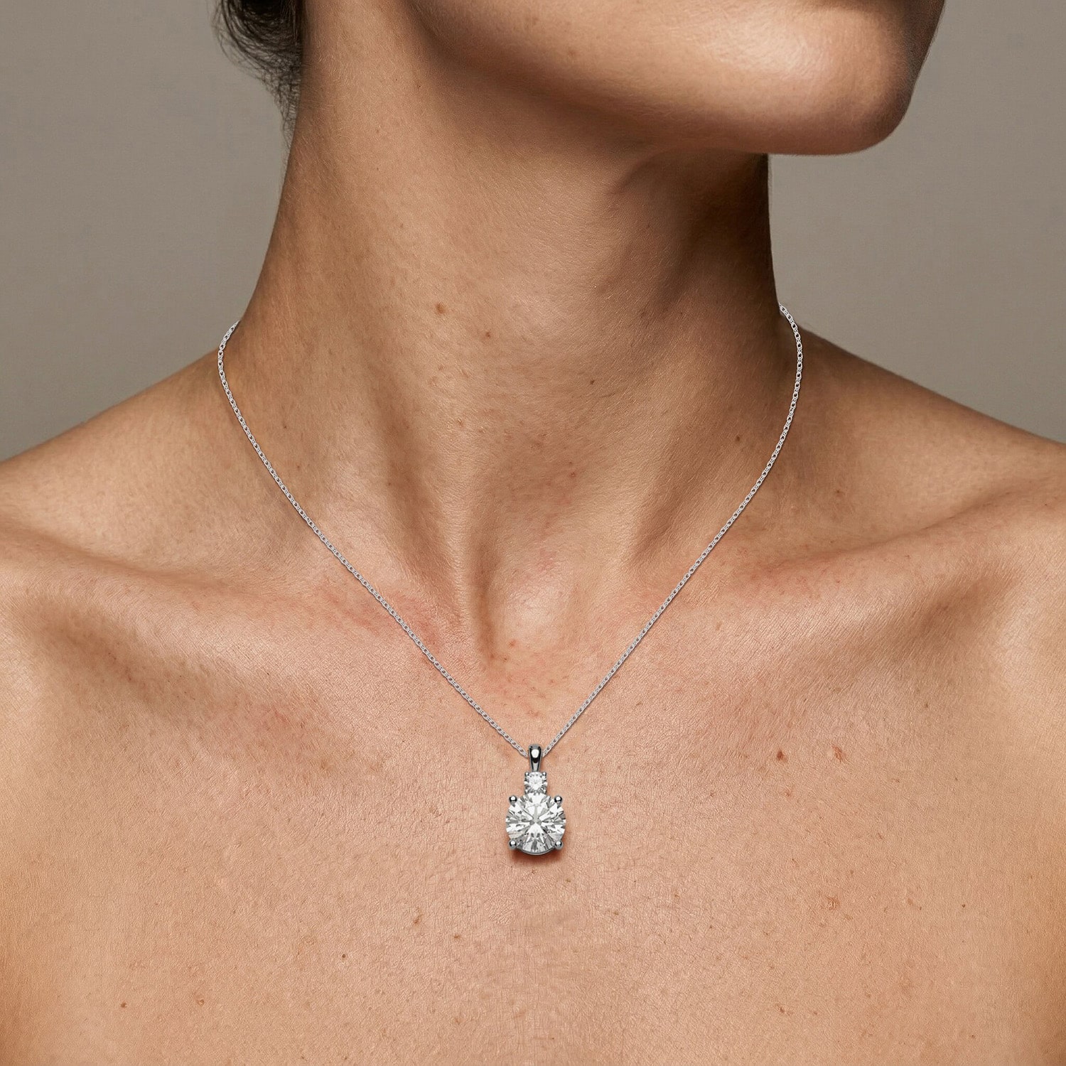 Limited Quantities! (F / Si1) Womens 1/ CT. T.W. Lab Grown White Diamond Sterling Silver 18 Inch Pendant Necklace