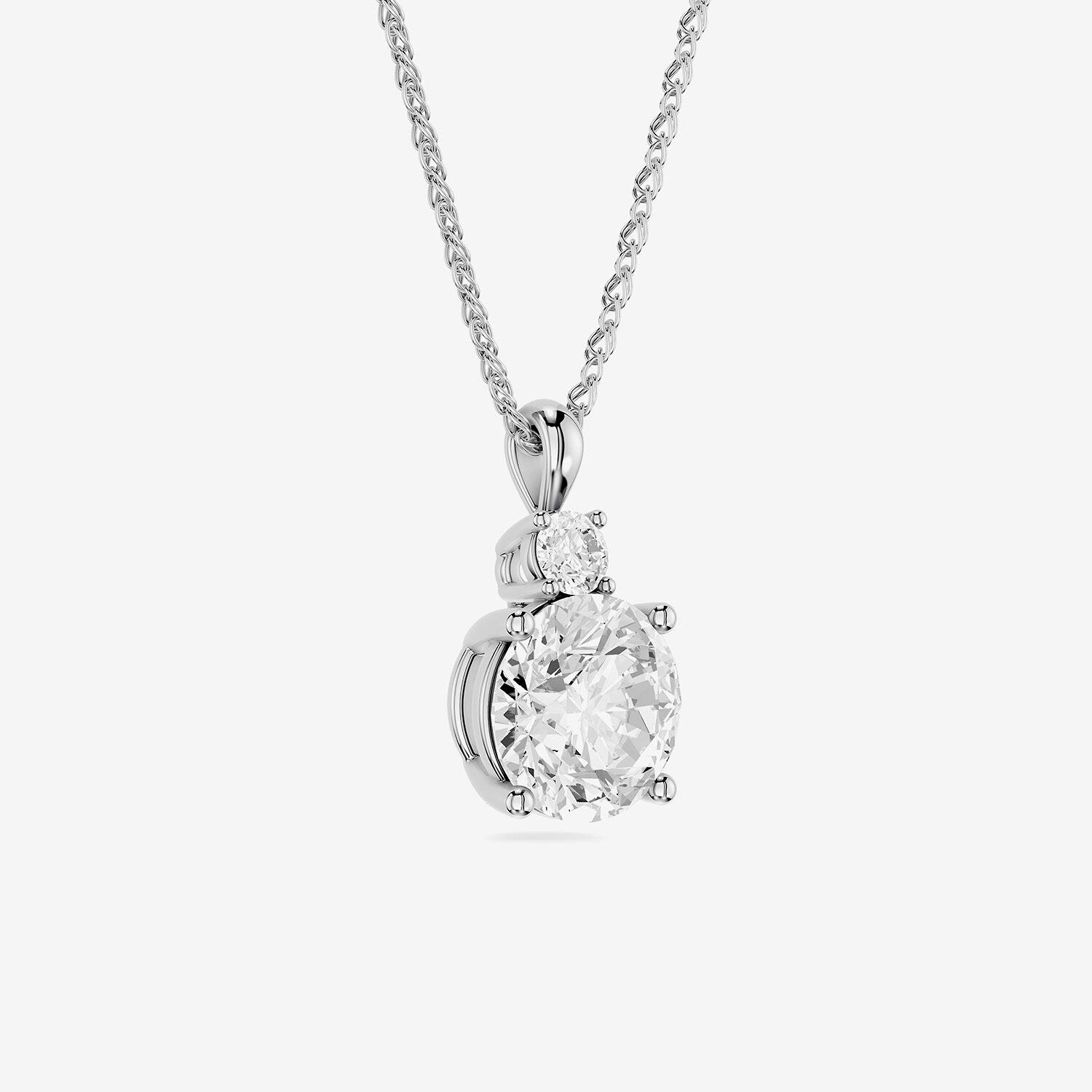 Limited Quantities! (F / Si1) Womens 1/ CT. T.W. Lab Grown White Diamond Sterling Silver 18 Inch Pendant Necklace