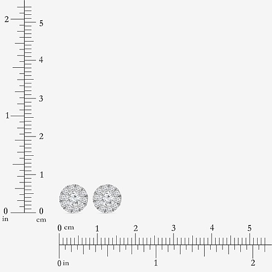 (I/Si2) 1 CT. T.W. Lab Grown White Diamond Sterling Silver 3.2mm Round Stud Earrings