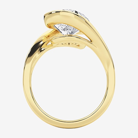 Grown Gorgeous (F / Vs2) Womens 3 3/8 Ct. Lab Grown White Diamond 14K Gold Pear Solitaire Engagement Ring