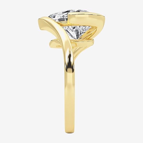 Grown Gorgeous (F / Vs2) Womens 3 3/8 Ct. Lab Grown White Diamond 14K Gold Pear Solitaire Engagement Ring